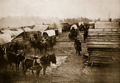 Winter Quarters and Corduroy Road, 1861-65 by Mathew B. Brady